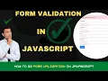 javascript form validation form validation in javascript