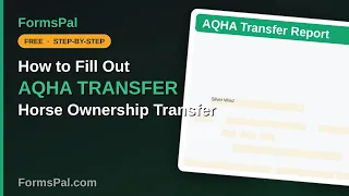 How to Fill Out the AQHA Transfer Report Horse Ownership