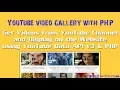 Get s from YouTube Channel using Data API v3 and PHP