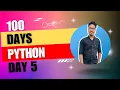 Variables and Data Types in python Python tutorial - Day 5