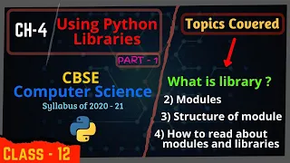 1 Using Python Libraries Modules and Library in Python Class 12 Board