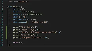 How to Print Variables in C Printf Format Specifiers