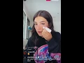 Charli D Amelio doing her make up IG live 20