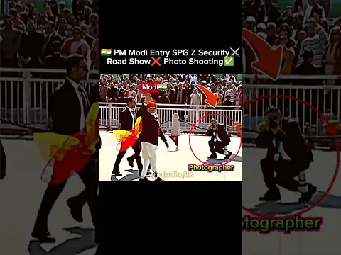 PM Modi Entry Road Show❌ Photo Shooting✅ SPG Commando Z+ Security🔥⚔️ #pmmodi #modi #entry #security