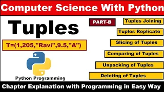 Tuples in Python Join Delete Compare in Tuples Replicating Tuples Tuple Slicing Unpacking