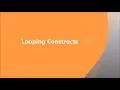 Looping Constructs Java Programming VHNSNC Autonomous