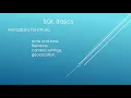 SQL Basics Metadata
