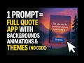 How I Made a Quote Generator with AI No Code Beautiful Backgrounds