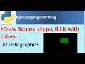 Draw a square fill it with colors Python Turtle Graphics