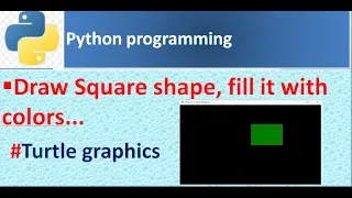 Draw a square fill it with colors Python Turtle Graphics