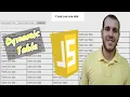 JavaScript Tricks Create a dynamic HTML table JavaScript exercise