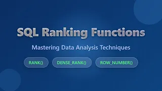 SQL Ranking Functions RANK DENSE - RANK ROW