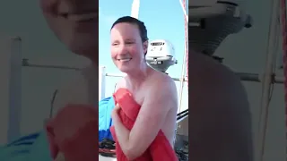 #showering at sea