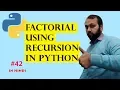 Python Tutorial Factorial Using Recursion In python HINDI