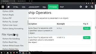 W3schools Python - Membership Operators