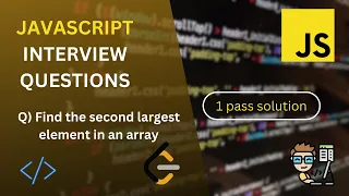 Find the second largest element in an array JavaScript Leetcode Beginners friendly solution