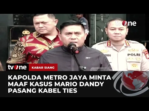 Mario Dandy Pasang Kabel Ties Sendiri, Kapolda Metro Jaya Minta Maaf