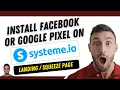 How To Set Tracking Code On SYSTEME IO Install Facebook Google Pixel On Your Landing Page