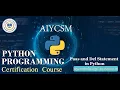 Class Paas and del statement in python AIYCSM Computer online class