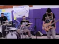 Playing Send the Pain Below -Chevelle at my school assembly.