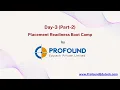 Day-3 Part-2 Placement Readiness Boot Camp