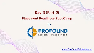 Day-3 Part-2 Placement Readiness Boot Camp