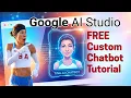 How to Build a Professional Website Custom AI Chatbot for FREE Google AI Studio Tutorial