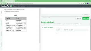 Hackerrank SQL solutions Select All Select By ID - Level Easy