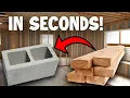 How to attach wood to cement IN SECONDS How To attach a 2x4 to cinder blocks fast and easy