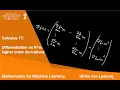 C Calculus 17 Differentiation on R n Higher order derivatives