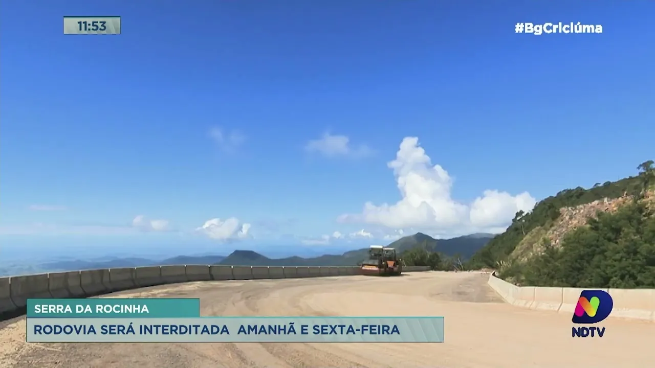 Serra da Rocinha: detonação de rochas e interdição do trânsito demandam atenção dos motoristas