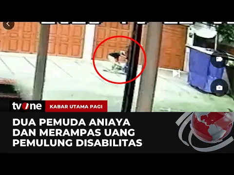 Bengis! Aksi Dua Pemuda Aniaya dan Rampas Uang Pemulung Disabilitas Terekam CCTV