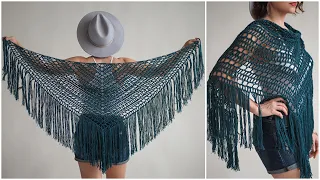 Free Beginner Boho Crochet Shawl Pattern Make in a Weekend