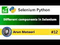 Different Components in Selenium Selenium Python - Part 12