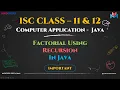 Factorial Using Recursion in Java Easy Explanation for Beginners
