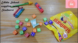 Easy Edible School Supplies Using ONLY Starburst!! Sneak Candy into School