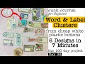 How to Make Button Word Label Clusters from Cheap Plastic Buttons Paper Scraps Tutorial