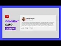 Comment Card Design HTML CSS And Bootstrap