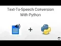 TEXT TO SPEECH USING PYTHON Create your own book