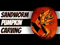 Carving Beetlejuice s Sandworm Into a Pumpkin