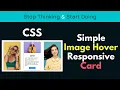 CSS Card with Image Hover effect Responsive card using pure CSS