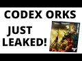 Codex Orks Just LEAKED - What s Changed