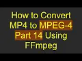 How to Convert MP4 to MPEG-4 Part 14 Using FFmpeg