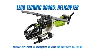 LEGO Technic 30465: Helicopter: In-depth Review, Speed Build & Parts List