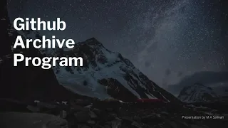 Github Archive Program - Arctic Code Vault
