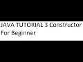 Constructor In java for Beginner