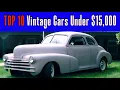 Craigslist Classics Top 10 Vintage Cars Under 15 000 by Owners