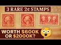 3 Old 2 Stamps Worth Thousands Rare Jefferson Washington Yorktown Stamp Values 2025