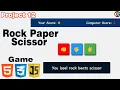 How to Create Rock Paper Scissor Game using HTML CSS and JavaScript Learn Coding