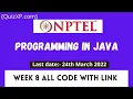NPTEL PROGRAMMING IN JAVA WEEK 8 CODE ASSIGNMENT ANSWERS 2022